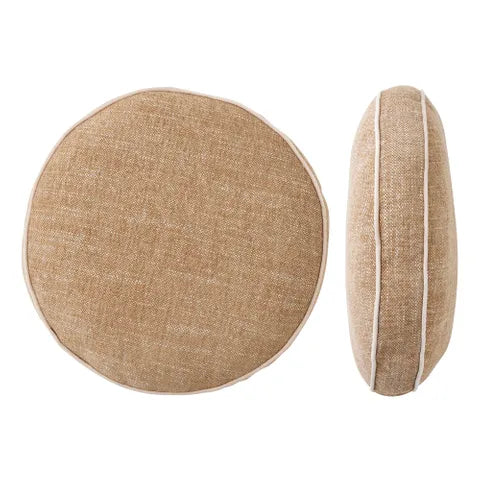 Theo Velvet Round Cushion Taupe