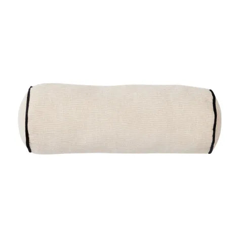 Lava Velvet Bolster Ivory/Black