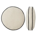 Lava Velvet Round Cushion Ivory/Black