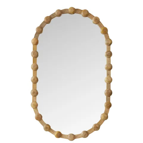 Baxter Wood Oval Mirror Natural