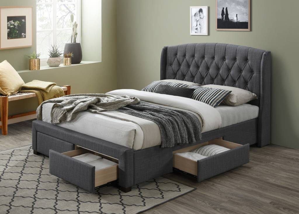 Chelsea bedframe Dark Grey